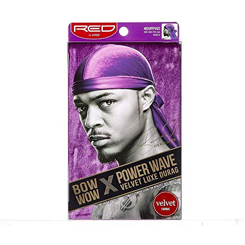 Image of KISS RED Bow Wow Power Wave Velvet Luxe Durag (Purple)