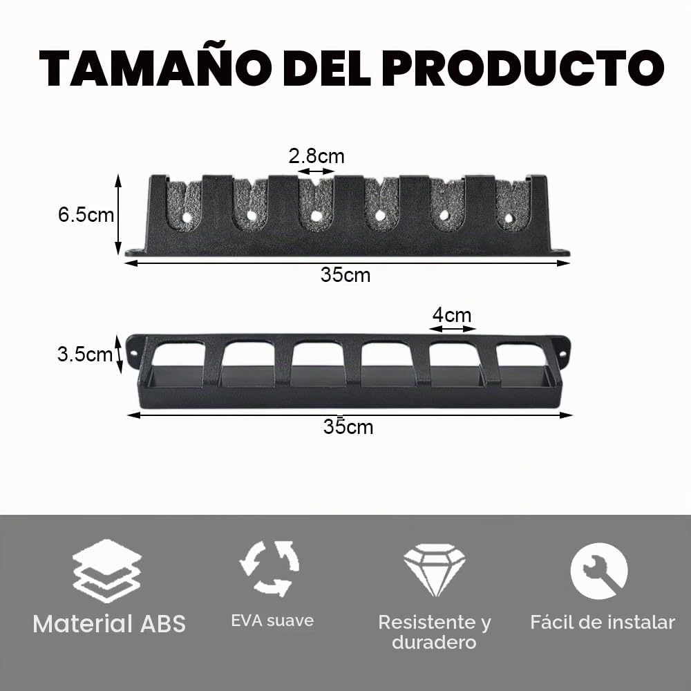 Soporte Cañas De Pescar Pared 12 Cañas, 2 Pares Soporte Vertical