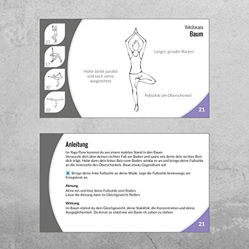 Fit&Balanced Yogabaarten, voor beginners en gevorderden, met 60 yoga-oefeningen, met online introductiecursus, met meditaties en ademoefeningen om te luisteren, yogabroek. - Image 6