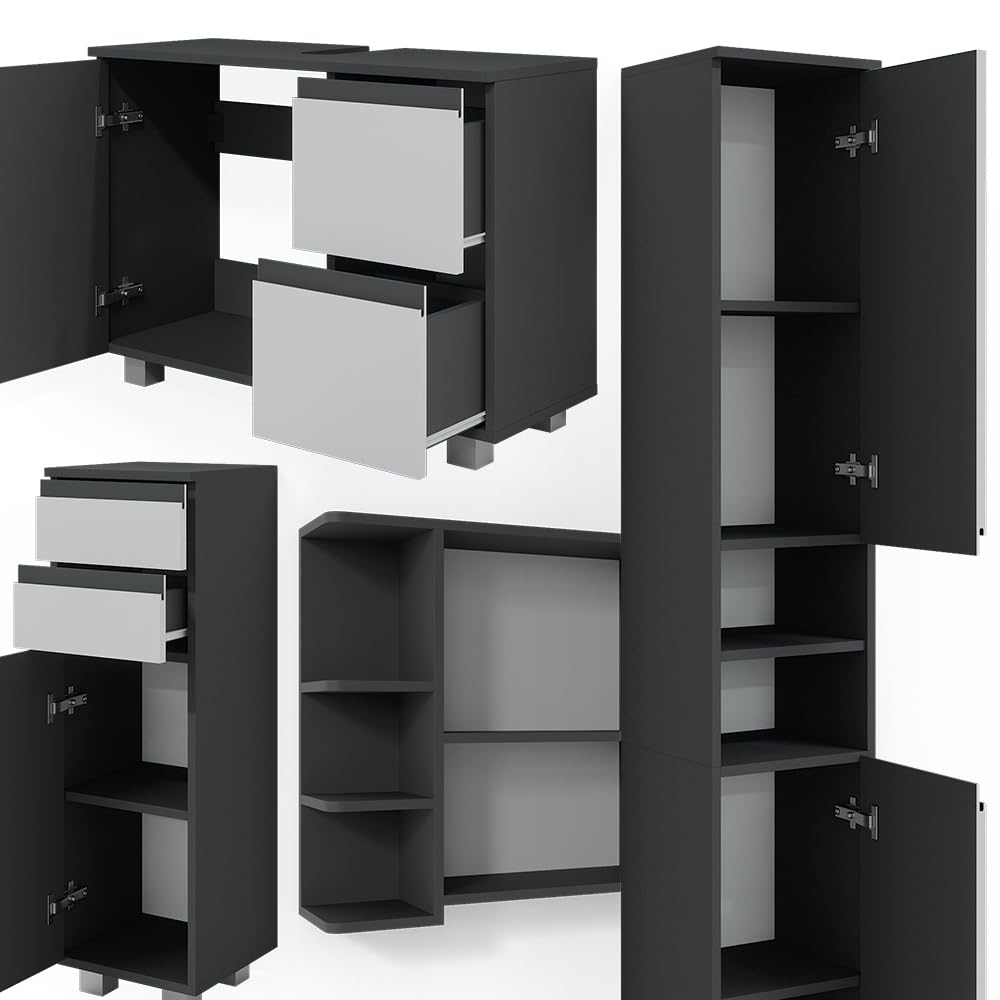 Tiger Loft Badmeubelset Compleet 80cm Inclusief Spiegelkast Naturel Eiken 1644800010