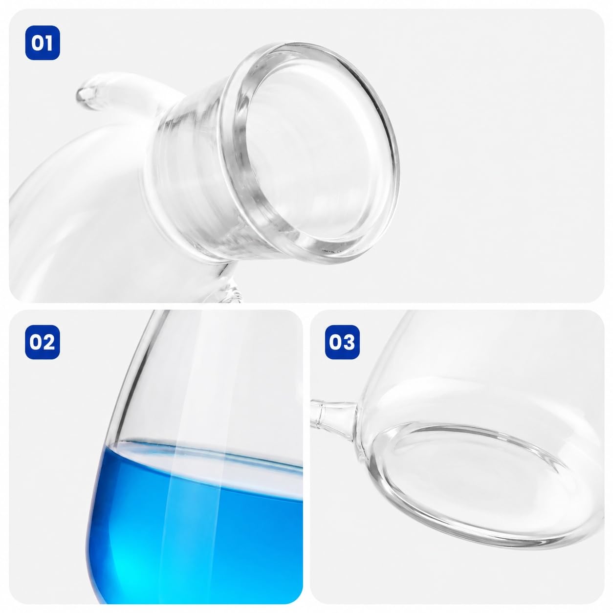 Doppelanschluss Glas-Saugflasche Oberer und Unterer Arm-5000ml