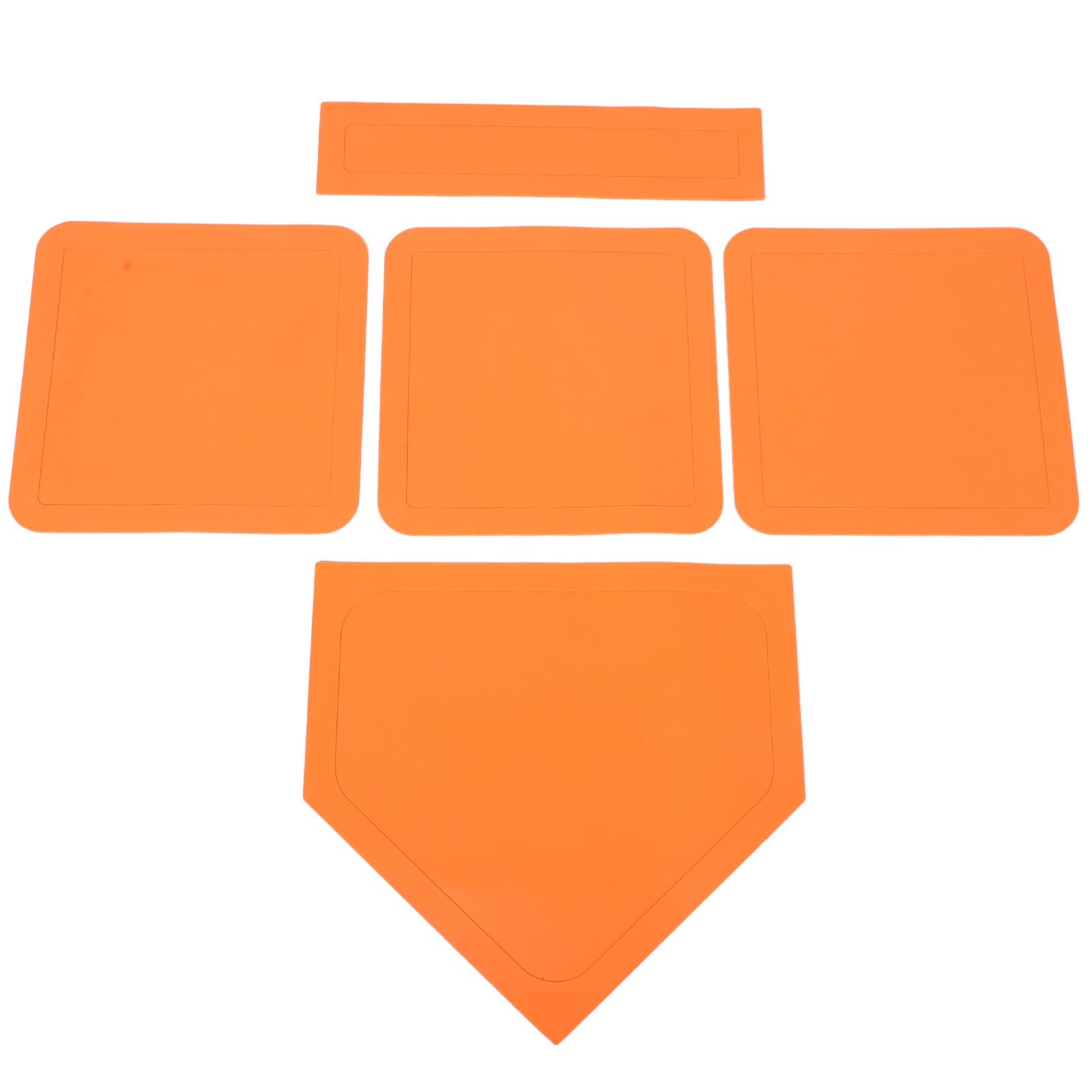 YARNOW Lot de 5 Plaques en Caoutchouc Imperméable pour Entraînement de Softball et Baseball, Base et Tapis de Lancer Stables, Terrain de Jeu