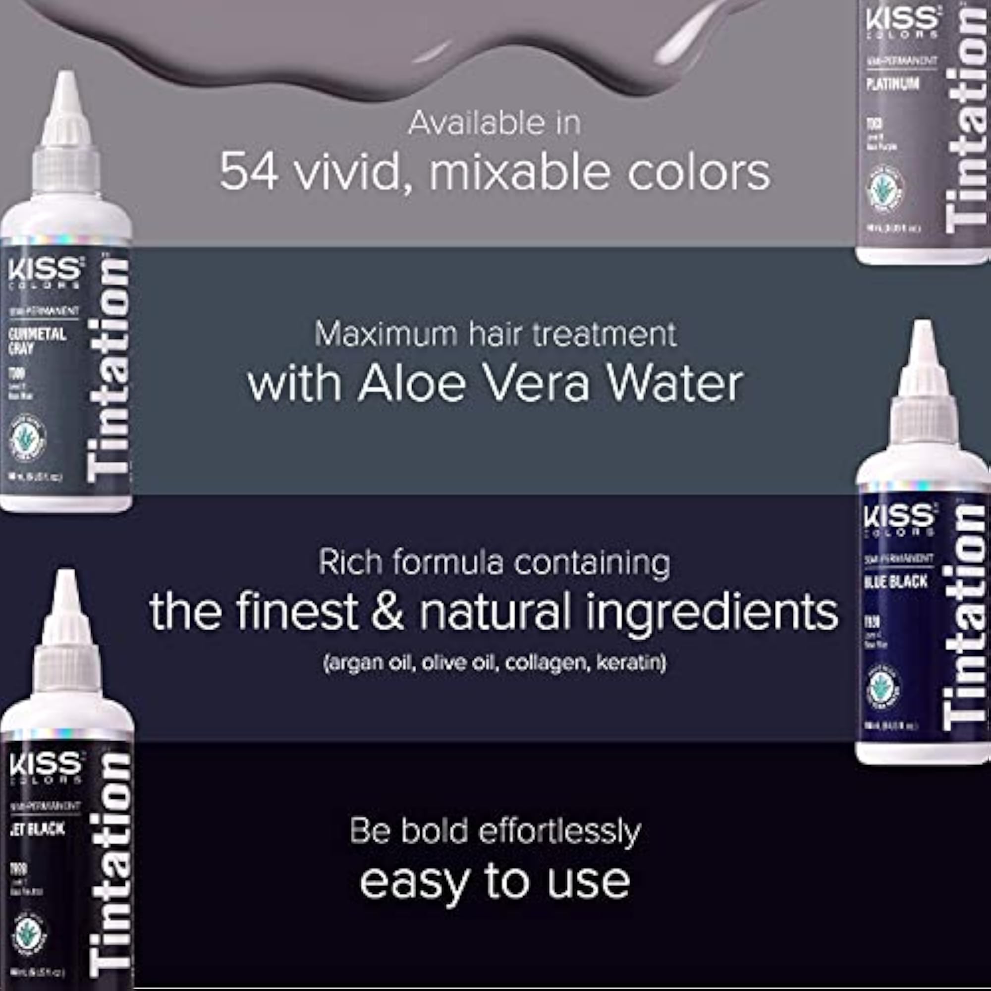 Tintation Semi-Permanent Hair Color Treatment 148 mL (Black)