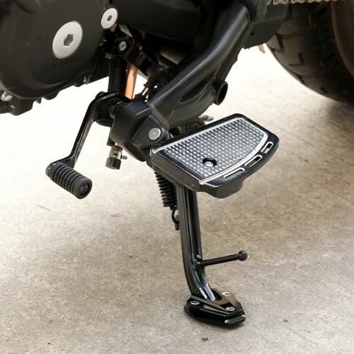 Image of Motorcycle Kickstand Fit For Rebel300 Rebel500 CMX300 CMX500 2021 2022 2023 2024 FootSide Enlarge Plate Rebel CMX 300 500 Side Stand sideStand Accessories(Black)