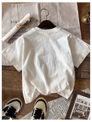 Girl's Geometric Star Graphic Tee Tops Casual Summer Short Sleeve Crew Neck T Shirt2