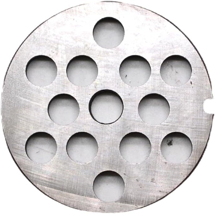 1 Pack #22 Meat Grinder Plate Disc Blade, Reversible Use Cutting Disk with Outer Diamter 3-3/16" 81mm Meat Discharging Outlet Hole 3/16" 4.5mm (Fine Grinding)