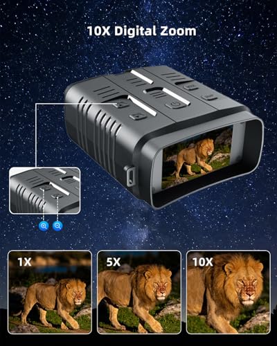 Binoculares Visión Nocturna con Zoom 10X y Pantalla LCD 3'' miniatura 4