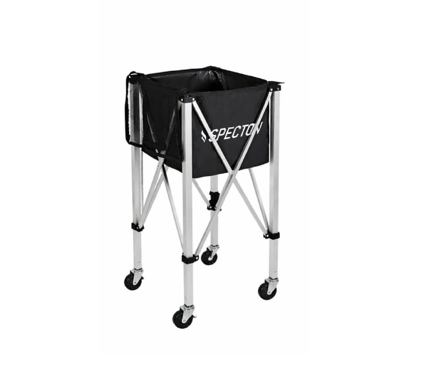Pickle Ball Cart with Wheels, 150 Ball Capacity, Portable Trolley Hopper, Sturdy Lightweight Construction, Carbon Fibre, Black-image-32