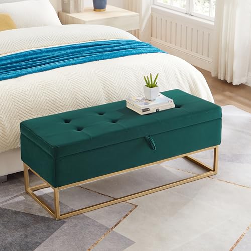 N NOORDENIYA 46" End of Bed Bench, Storage Bench with