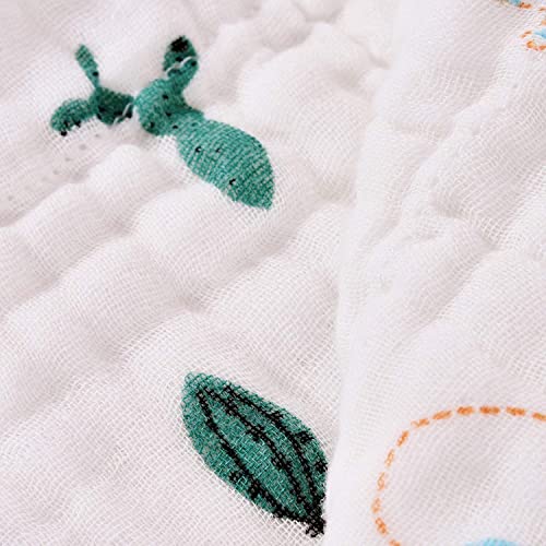 Image of BABY STATION Muslin Cotton Face Towels for Newborn Baby Extra Soft Hankies Reusable Napkins for Infants Toddlers (Pack of 5) White 30 * 30