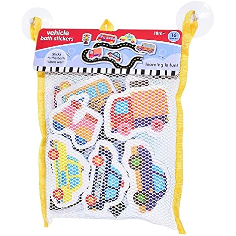 KandyToys 16pc Foam Bath Vehicle Set Cover