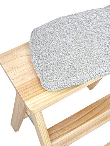 Escalera de madera plegable portátil con taburete cocina de 67cm 5