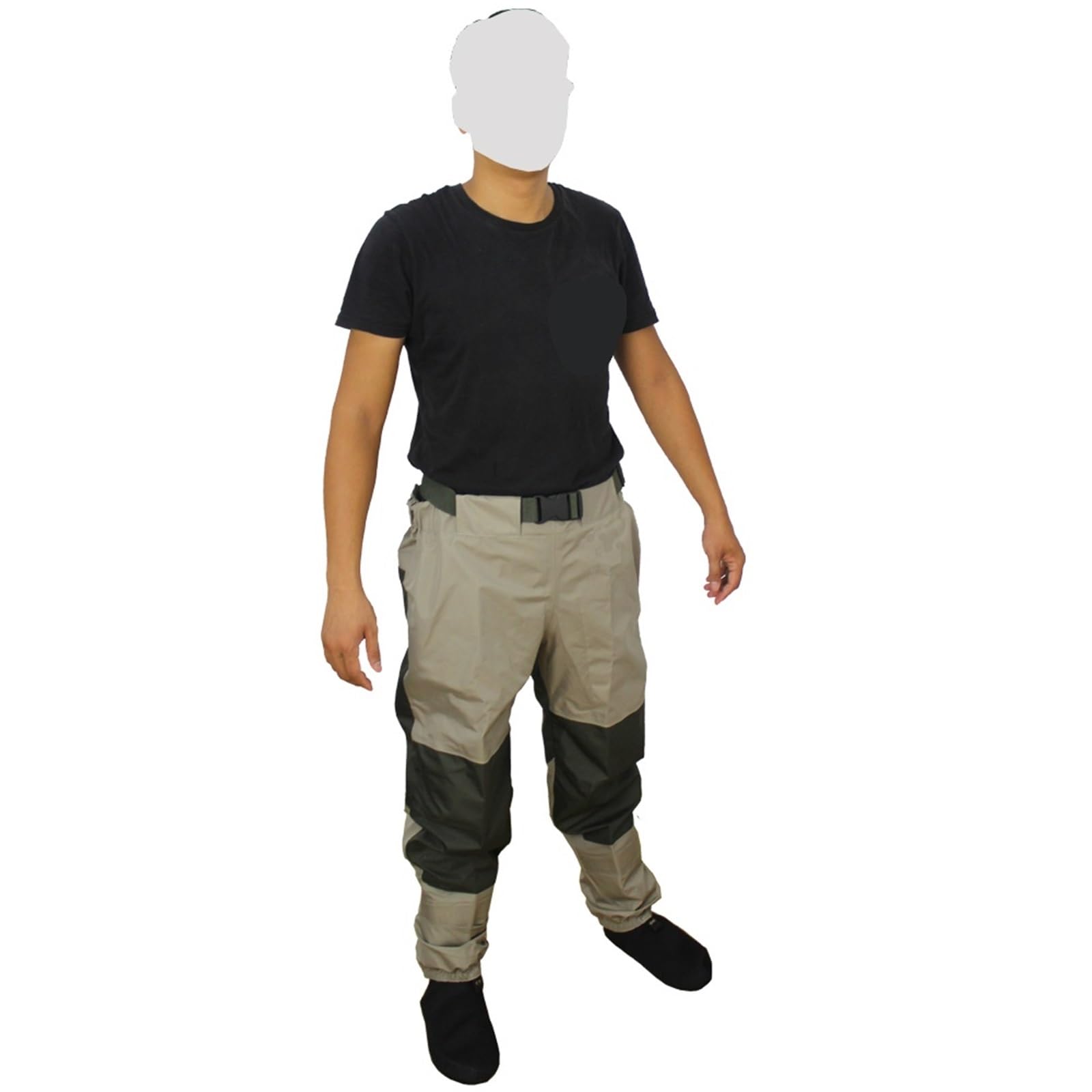 Pantalons de Pêche Imperméables Coupe-Vent Respirants pour Hommes - Waders de Chasse à la Mouche (L)
