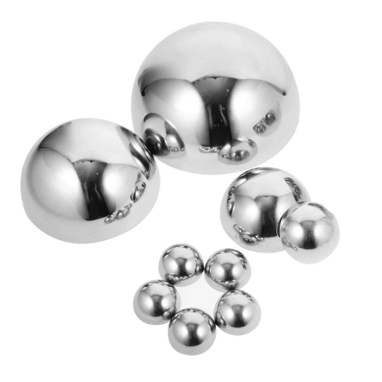 BESPORTBLE 27 STK Gartenspiegelkugel polierte Hohlkugel polierte glänzende Kugel Spiegelball blumenschmuck edelstahlkugel Reflektierende Halbkugel für den Garten halb reflektierender