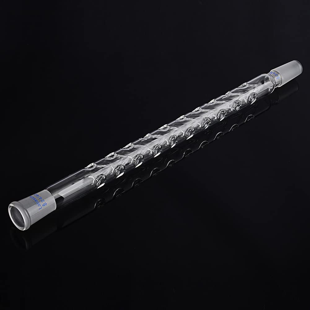 Labasics Columna de Destilación Vigreux, 24/40 300 mm Longitud de Vidrio de Borosilicato Fraccionario Columna de Destilación Columna Vigreux con Sangrías para Laboratorio