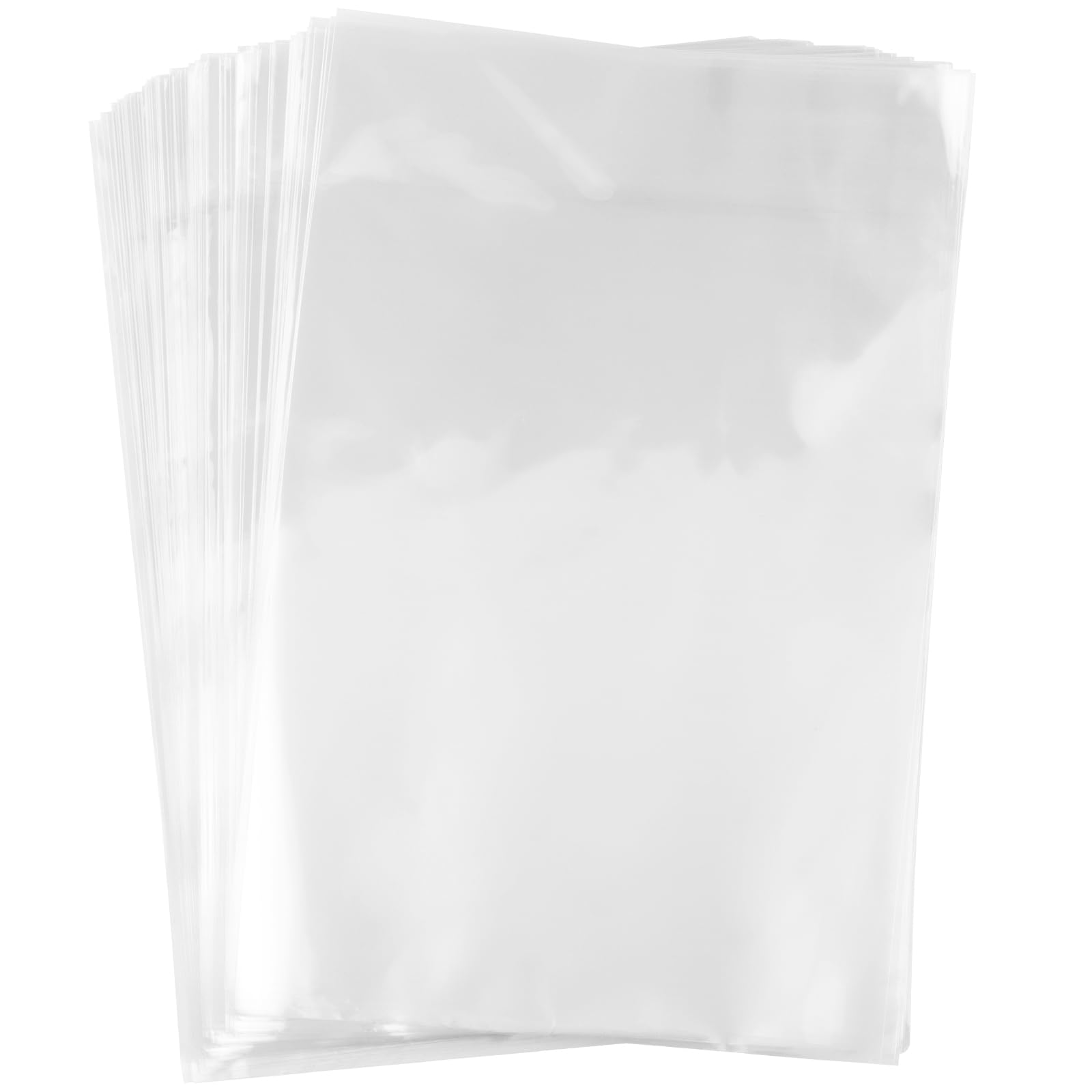 NGOSUET 200 sztuk przezroczystych torebek celofanowych 20 x 30 cm, torebki na słodycze z 200 sztuk wstążek, plastikowe torebki przezroczyste na słodycze, ciastka, upominki, prezenty na urodziny