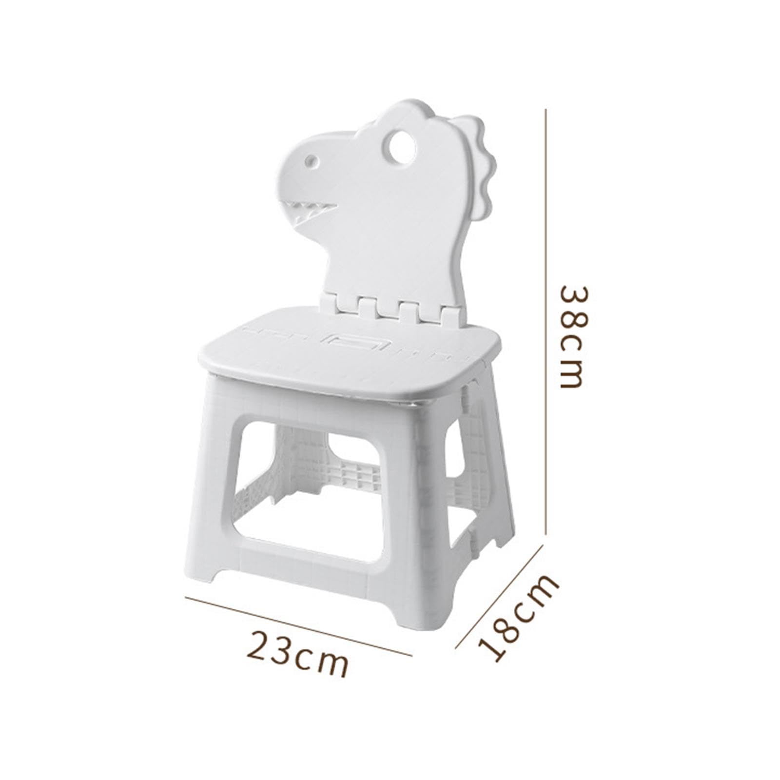 Sharplace Tabouret de salle de bain tabouret pliant avec Support arrière repose-pieds enfants escabeau chaise pliante pour pique-nique salon jardin jardin, dinosaure
