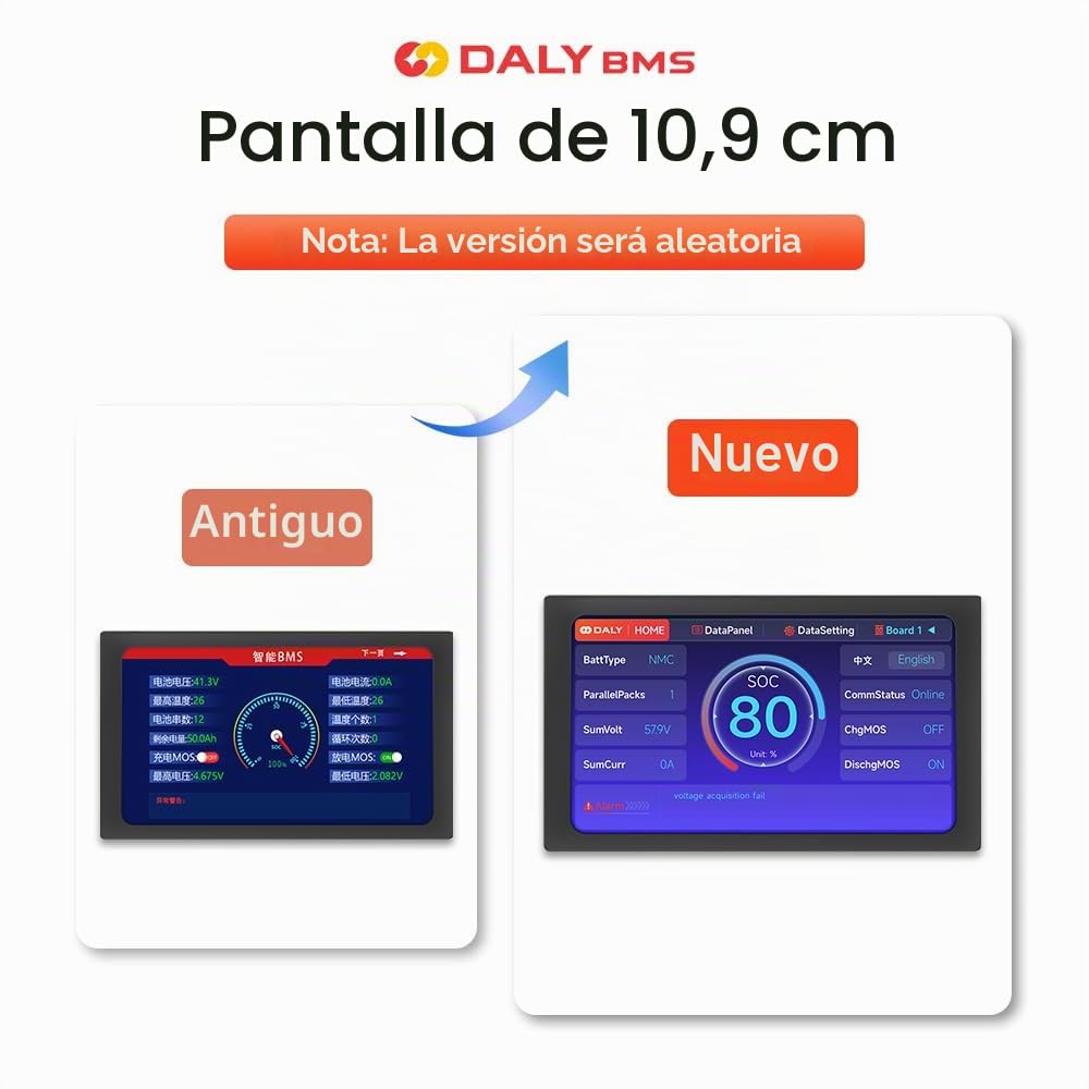DALY Accesorios Smart BMS, pantalla táctil de 4,3"