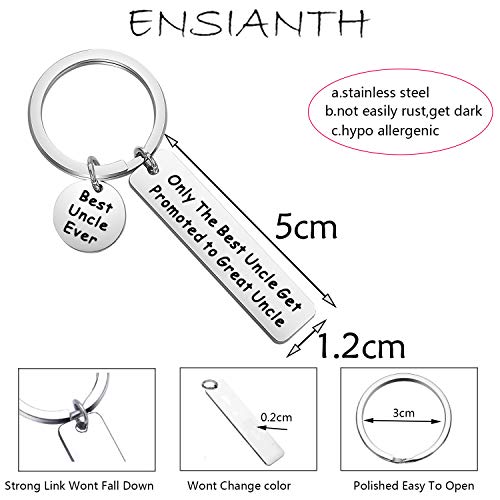 ENSIANTH Aunt Gift Uncle Gift Only The Best Aunt/Uncle Get Promoted To Great Aunt/Uncle Inspirational Jewelry for Aunt2