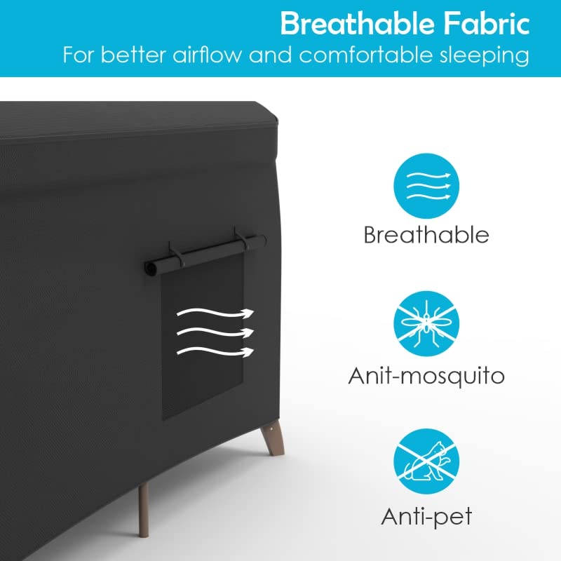 Pack-and-Play-Blackout-Cover-Playpen-Net-Blackout-Crib-Tent-Up-to-41-x-32-Black-Breathable-Mesh-Baby-Pen-Netting-Canopy-Portable-Slumber-Accessories-Privacy-Nap-Shade-for-Toddler-Infant