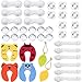 ZOCONE Sicurezza Bambini, 40 PCS Sicurezza Cassetti Bambini, 10 Protezione Angoli + 10 Coperchio Protezione Presa e Chiusure Sicurezza Bambini eccetera