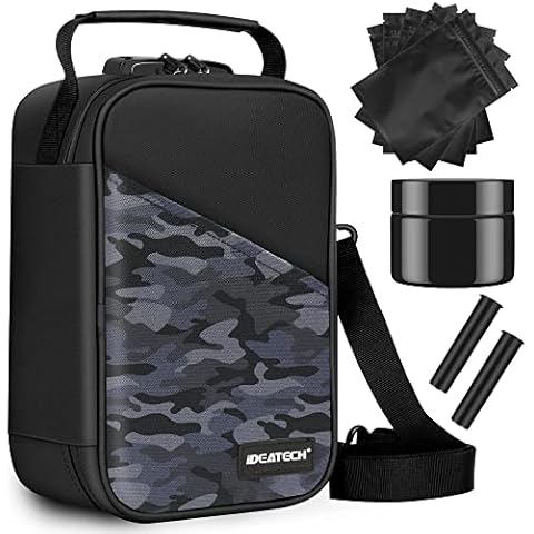 Smell Proof Bag, Smell Proof Stash Box, Smell Proof Containers with Combination Lock, Smell Proof Pouch, Smell Odor Proof Case Travel Storage Bags, Travel,built-in Cover