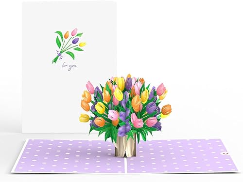 Lovepop Flower Pop Up Cards - Tarjetas 3D, tarjetas de flores, tarjeta para mamá, tarjeta para esposa, tarjeta 3D, tarjeta para el día de la madre,