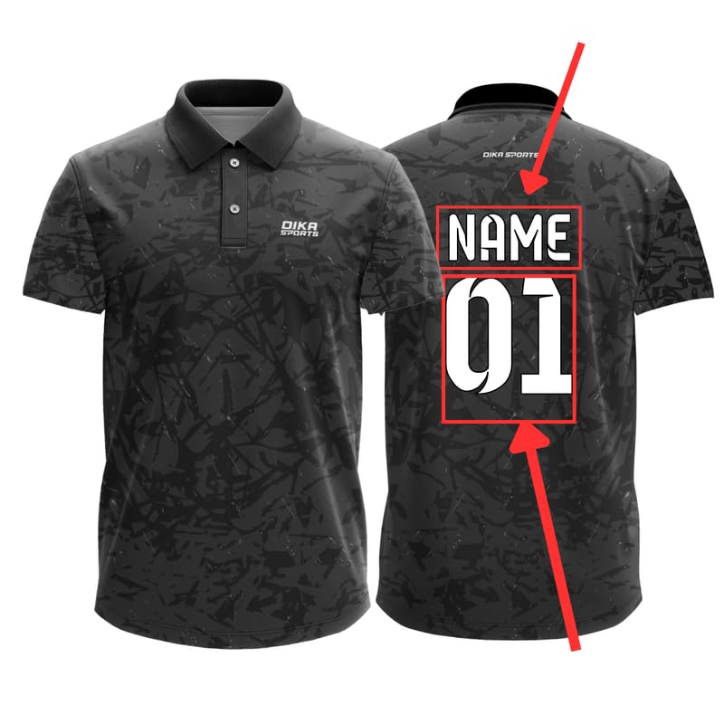 Dika Sports Custom Sports Cricket Jersey Customise t-Shirt for Men Personalised Name | 2 Year to 5XL