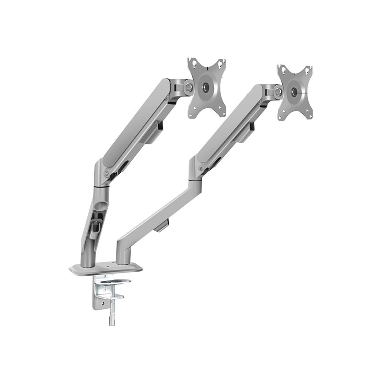 Adatto for monitor da ufficio 21/24/27 pollici con staffa di sospensione pneumatica a doppio schermo(Gray)