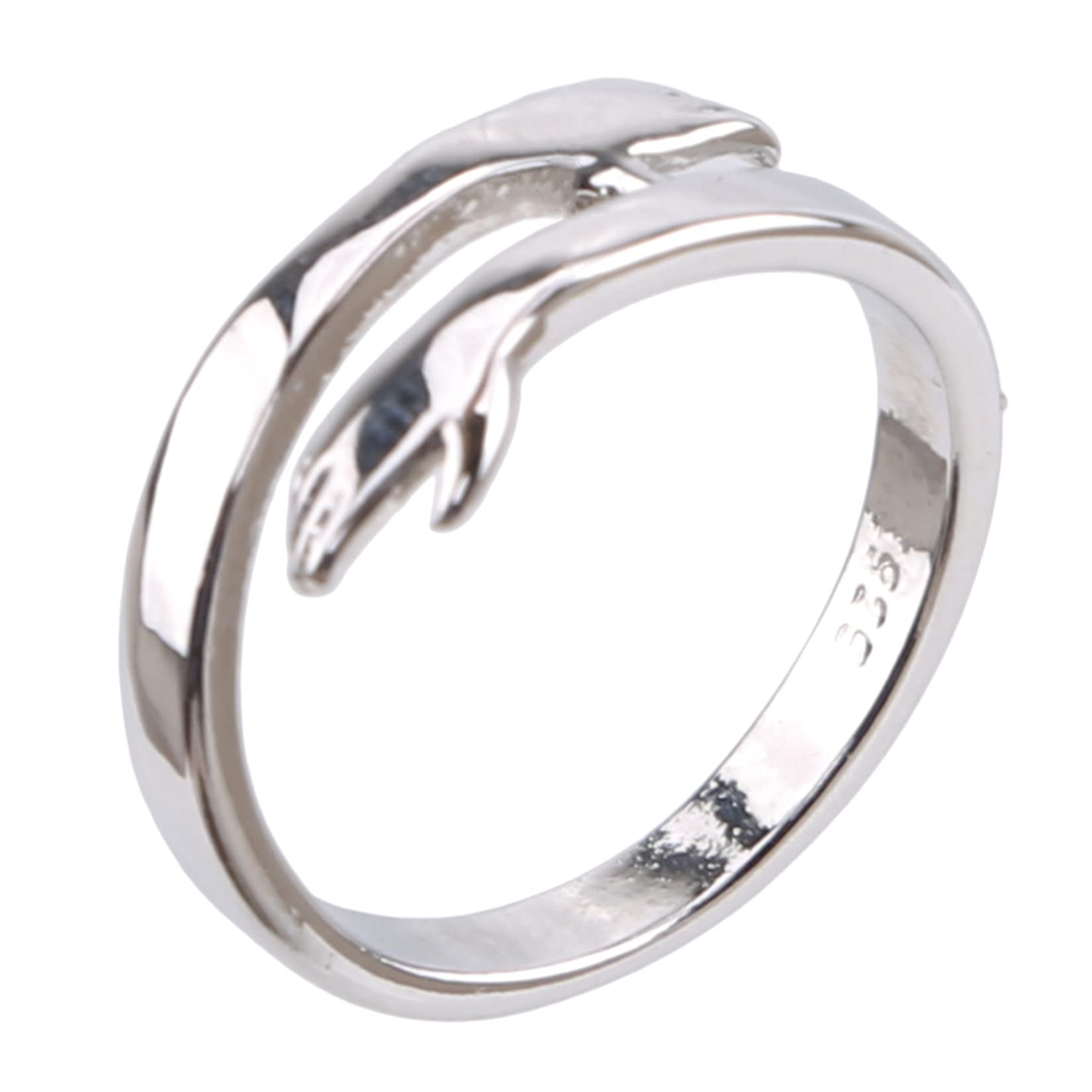 LIUCM925 Sterling Silver Ring For Women, Adjustable Solid Vintage Silver Thumb Ring, Unisex Resizable Celtic Knot Open Finger Ring, Silver Knuckle Toe Rings For Men Ladies Girls, Gift For Christmas