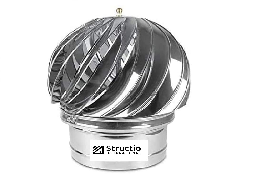 Kaminaufsatz Drehbarer Edelstahl Schornsteinabdeckung Kaminhaube Schornsteinaufsatz Lüftungsaufsatz Kamin Hut Edelstahhaube 150mm