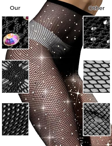 Image of Buauty Black Fishnet Stockings for Women, Fishnet Tights Plus Size One Size Fit All