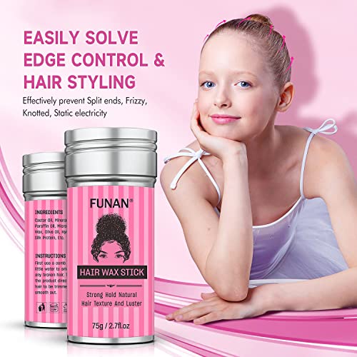 SUOFEIYA Bastão de Cera de Cabelo, Bastão de Cera para Perucas de Cabelo, Bastão Liso, Cera Modelado