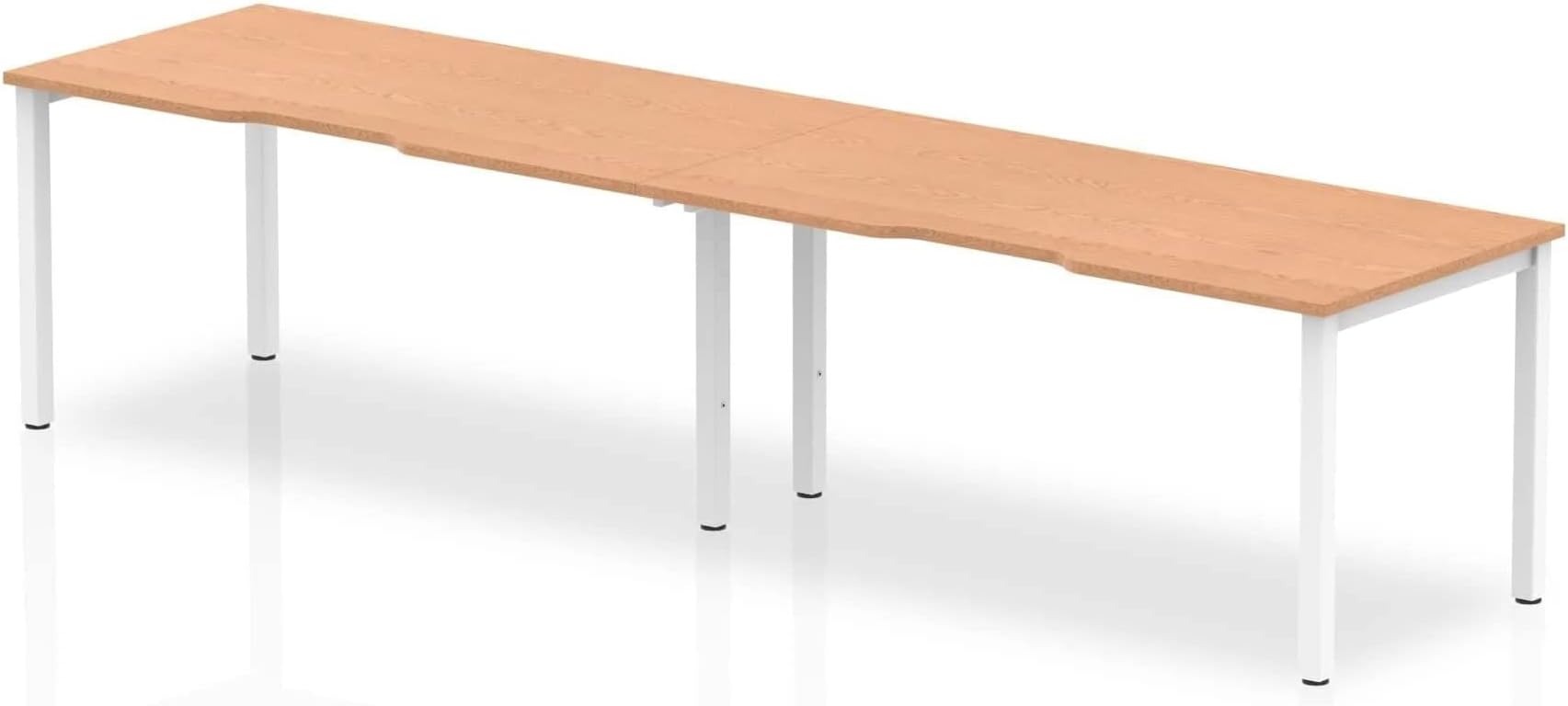 Evolve Bench - Two Row Desk Set 1400x800 with White Frame