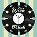 Il Suo Vino Orologio da Parete in Vinile Orologio da Regalo Regalo Decorazione per la casa Soggiorno Design Vintage Ufficio Bar Room Home DecorArte Domestica