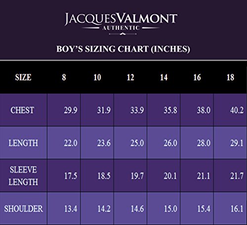 Jacques Valmont Boy's Long Sleeve Shirt with Tie and Accessories (Multiple Colors)