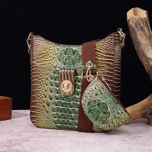 UBALDI Women Purse Satchel Bag Long Crossbody Classy Tote Bag Shoulder Purse Vegan Leather Ladies Handbags Embossed Pattern3