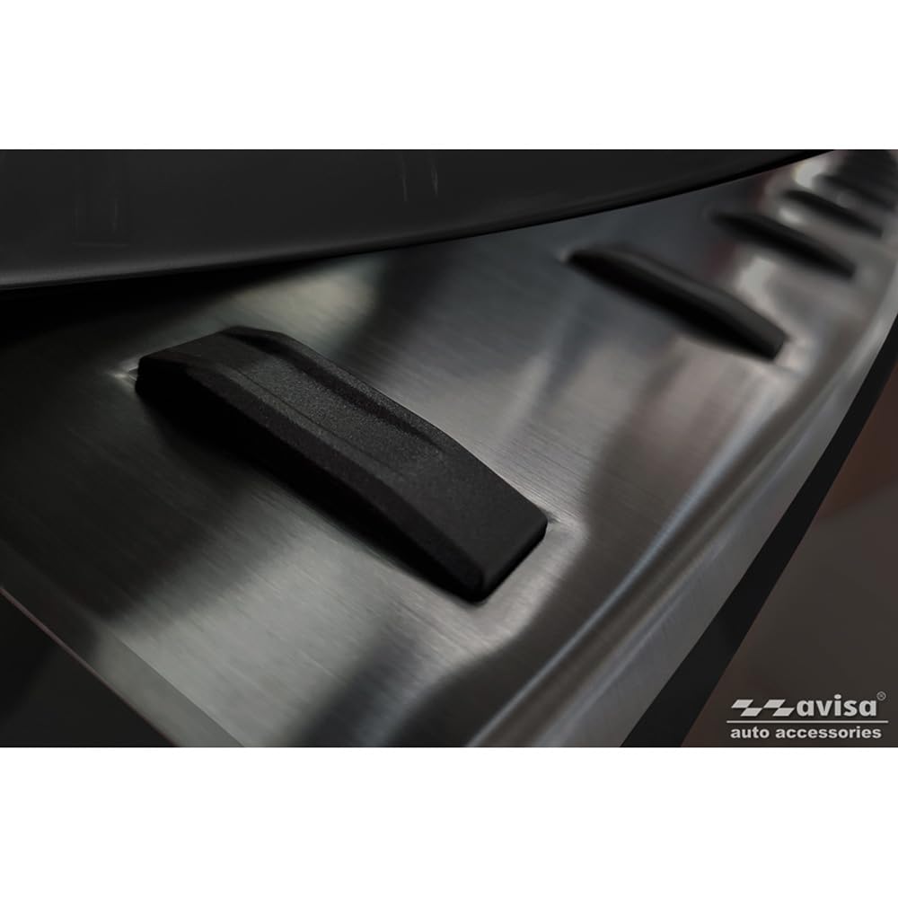 Avisa Protezione paraurti Posteriore in Acciaio Inox Nero Compatibile con BMW X1 U11 / X1 U11 xLine 2022- 'Strong Edition'