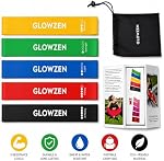 Resistance Bands, TPE Loop Resistance Bands for Workout - 5 Stackable Exercise Bands (X-Light to X-Heavy) for Gym, Yoga, Physical Therapy, Home Workout, Travel, Stretching & Legs