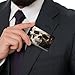 VstaDank Skull Business Card Holder Fashion Aluminum Alloy Flip Cover Credit Card Holder High End Professional Name Cards Case Exquisite Pocket Metal Cards Holder for Work