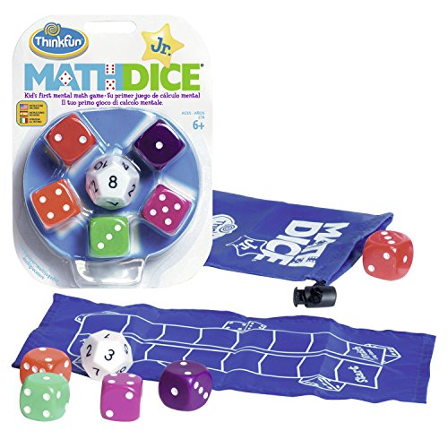 Think Fun - Math Dice Junior, Juego Creativo STEM con Dados, para Niños Edad 6+ Años