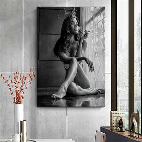 Impressions fille sexy noir et blanc pour créer un boudoir moderne et intime