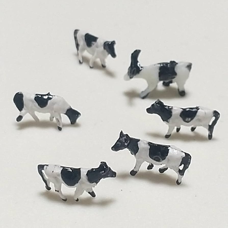 Amazon.co.jp: ジオラマNゲージ 牛フィギュア 6頭セット 動物