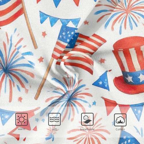 Joisal Toddlers Underwear Floral 2t Cotton Girl Panties Cute Fun Briefs Undies Kids American Flags White Cartoon3