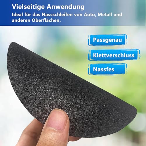 GZKTY Nassschleifpapier 150mm Klett - 80 Stück Schleifscheiben Set (600/800/1000/1200/1500/2000/3000/5000) - mit Exzenterschleifer 150mm - für Nass-/Trockenschliff auf Holz, Metall, Autolack