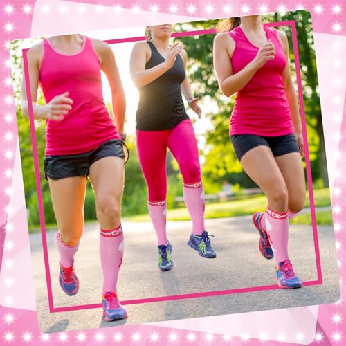Image of Cheerleader Breast Cancer Awareness Cheer Cheering Pink Ribbon Cheerleading Socks Cheer Team Gift for Women