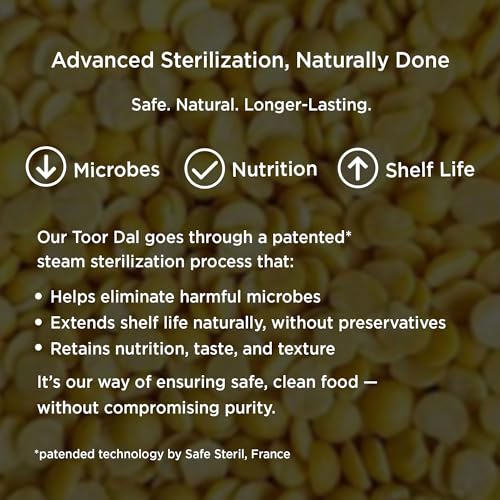 Image of Pure & Sure Organic Toor Dal - 500 gm | 100% Natural & Premium Arhar, Tur, Tuar Dal | Rich in Proteins & Fibers | Unpolished & Unadulterated