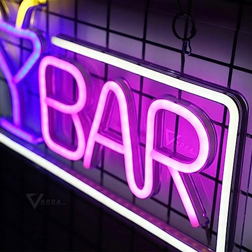 Image of VNDRA Neon Sign Premium Acrylic & Bar decoration Led Signs, Neon Bar Signs for Home, Pub, Party Wall Decor & Home Restaurants LED, shops club. (PURPLE)