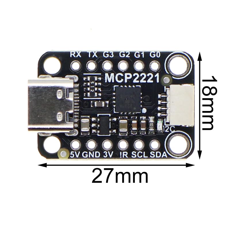 Modulo Convertitore ADC, Convertitori Analogico-Digitale di Interfaccia USB-GPIO ADC I2C MCP2221A