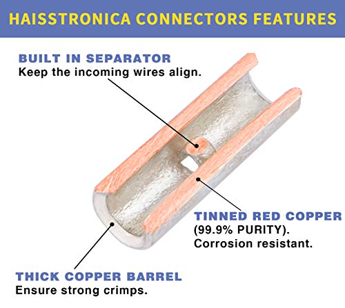 Wire Connectors Non Insulated Cold Crimp Tinned Copper Splice - View #4